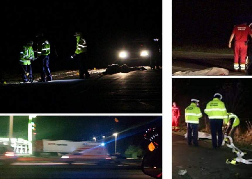 Accident terifiant pe A1! Un bărbat a fost spulberat de o maşină, în timp ce încerca să traverseze autostrada