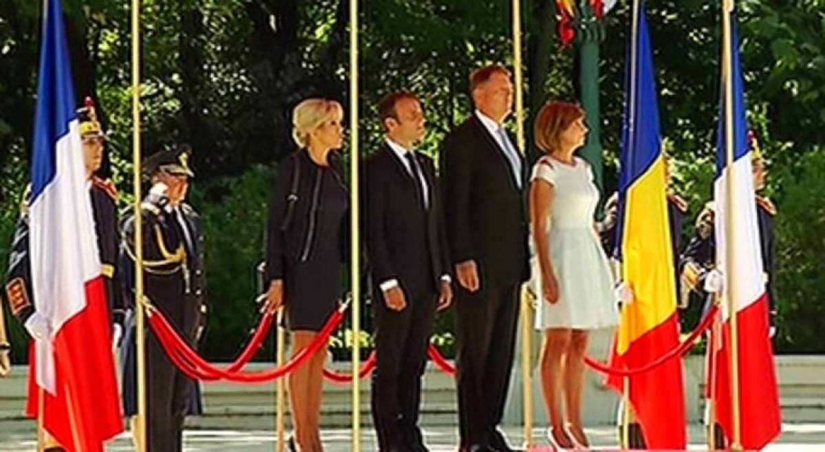 Duelul rochiţelor: Carmen Iohannis şi Brigitte Macron, față în față, la București. Cine arată mai bine?