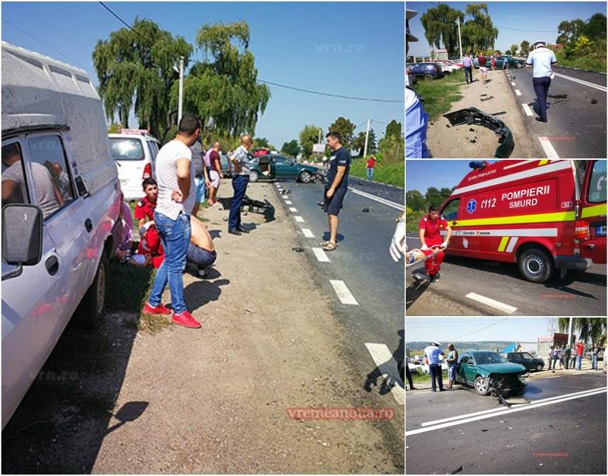 FOTO / Accident cumplit pe DN 15D! Familie cu copil de 5 anişori, spulberată pe şosele