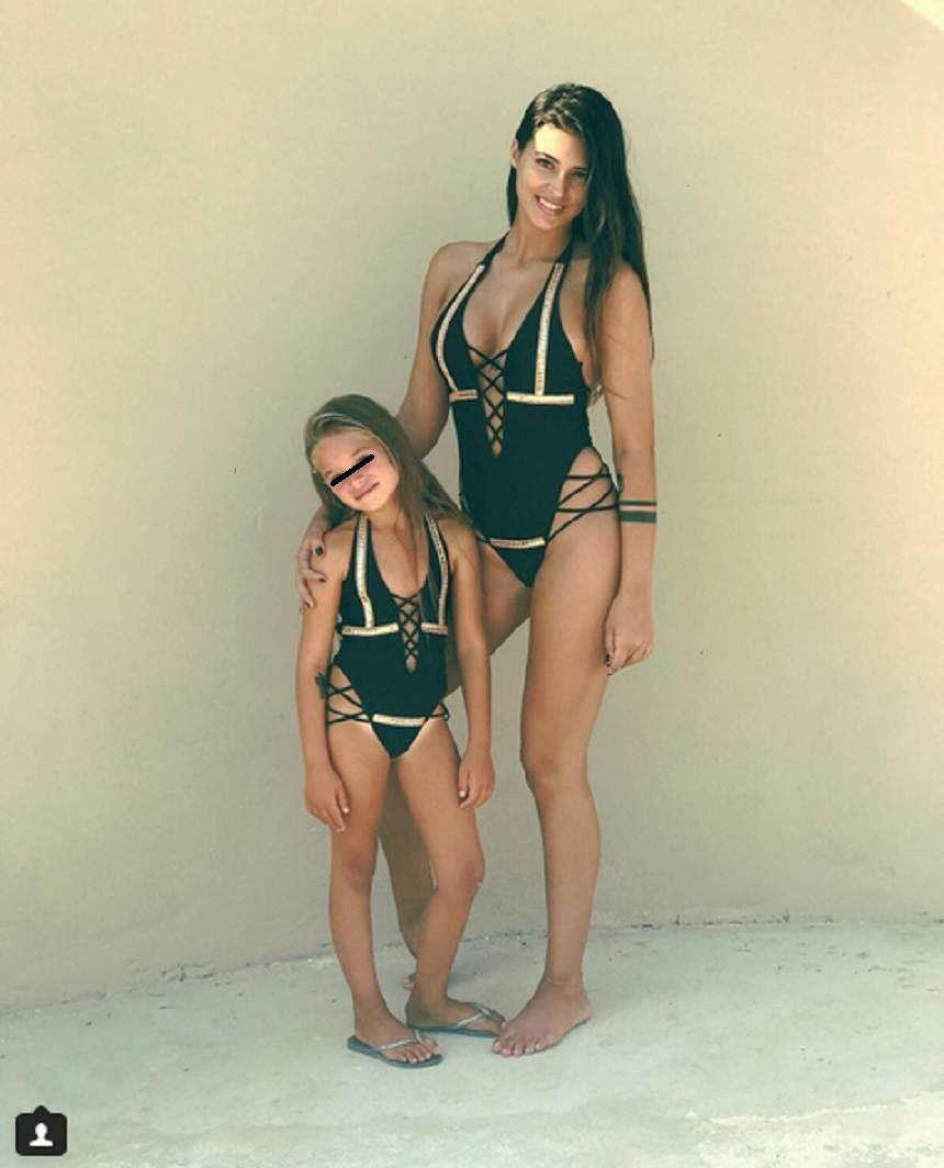 Maya şi Antonia au făcut senzaţie la piscină, după ce au îmbrăcat costume de baie identice! Fiica artistei îi calcă pe urme