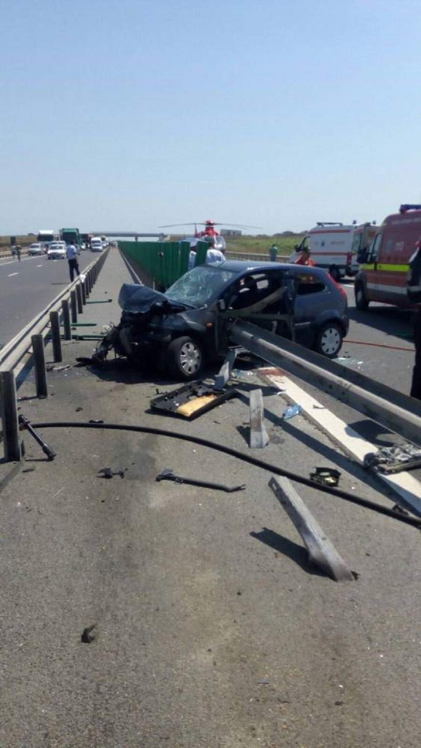 VIDEO / Accident DEVASTATOR pe A4! Doi soți au rămas fără picioare, iar un copil a fost transportat de URGENȚĂ la spital