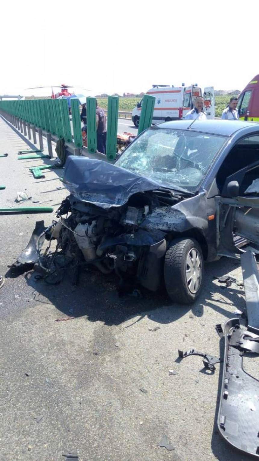 VIDEO / Accident DEVASTATOR pe A4! Doi soți au rămas fără picioare, iar un copil a fost transportat de URGENȚĂ la spital