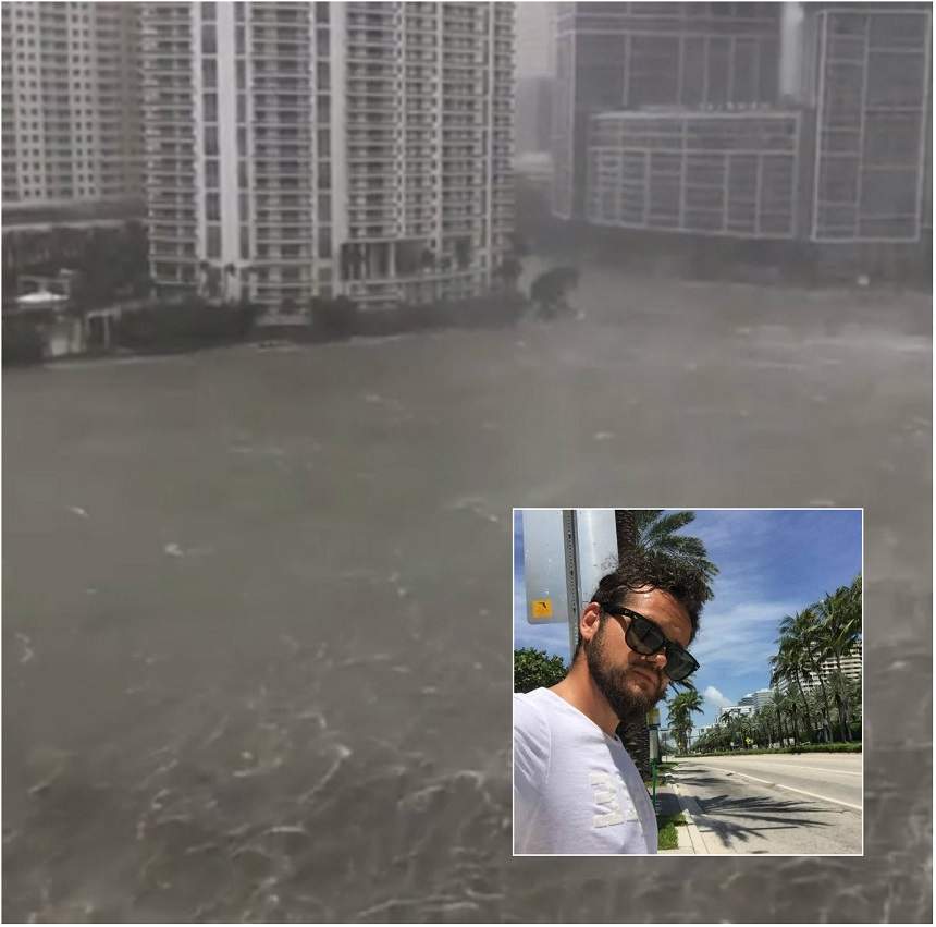 EXCLUSIV / Primele declaraţii ale lui Alex Ceauşu, românul care a făcut live-uri în timpul uraganului Irma, după ciclon! Ce a trăit în Florida