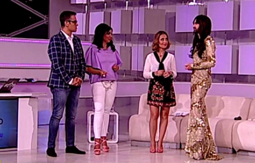 VIDEO / Nu i-a dat pe spate pe juraţii de la "Chefi la cuţite", dar Conchita de România pregăteşte altă lovitură: "Să ajungă şi la noi la teatru"