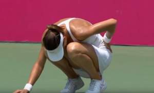 FOTO & VIDEO / Patricia Ţig, la un pas de tragedie! Sportiva noastră s-a prăbuşit pe terenul de tenis!