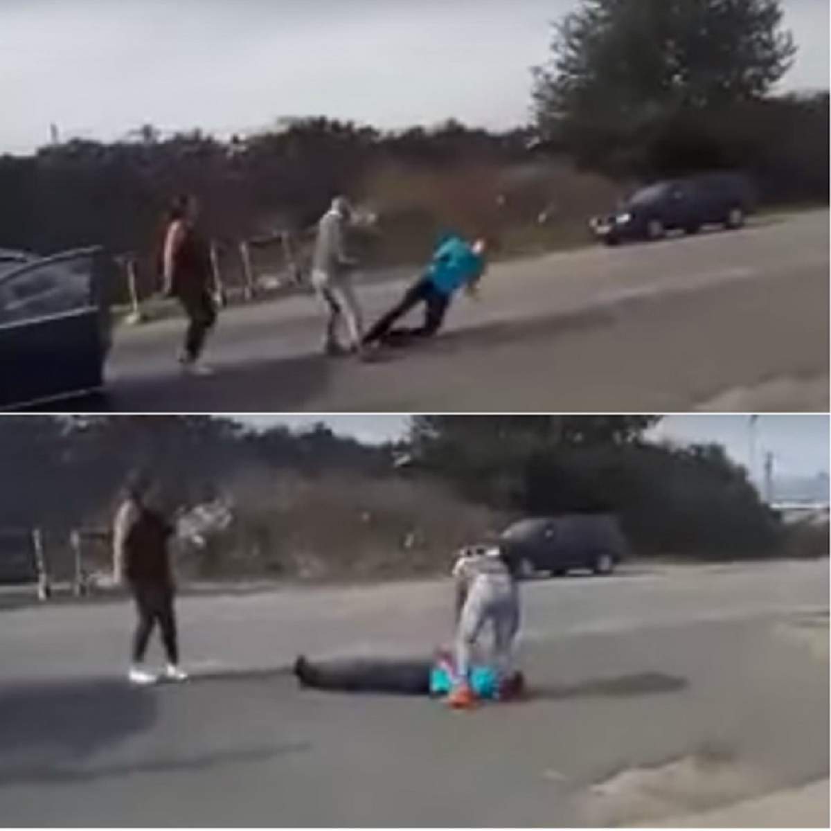 VIDEO / Imagini şocante în Orăştie! Un bărbat a fost lovit cu pumnul şi a ajuns de urgenţă la spital