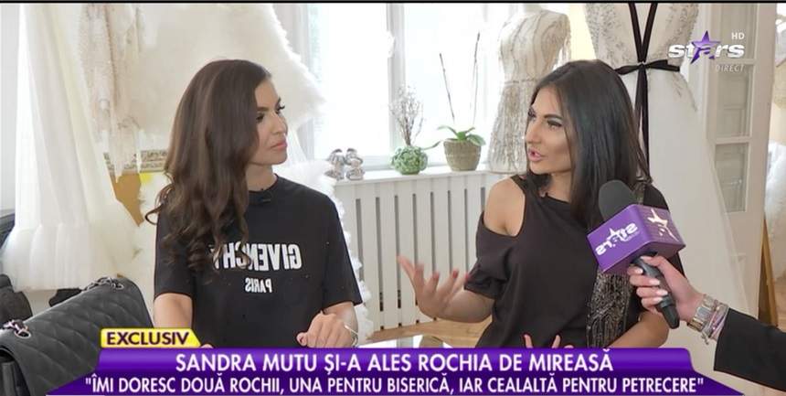 VIDEO / Sandra Mutu îşi alege rochia de mireasă în direct! "O să fie o surpriză"