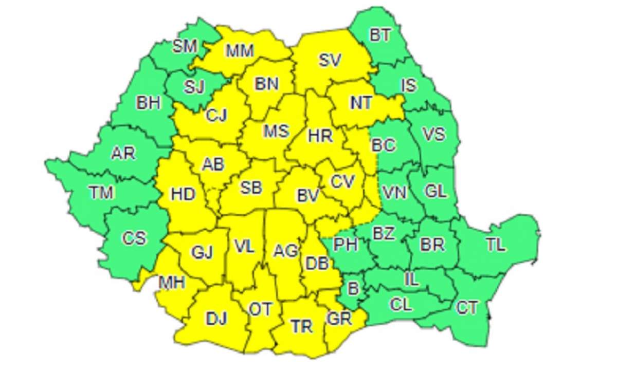 UPDATE: România, sub cod galben de vijelii! Meteorologii avertizează!