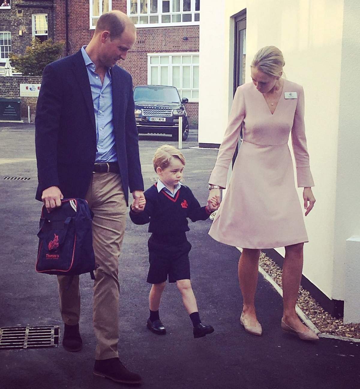 FOTO / Prima zi de şcoală a Prinţului George. Motivul pentru care Kate Middleton a ratat acest moment preţios pentru orice părinte