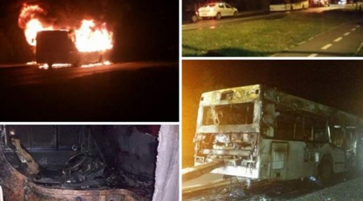 VIDEO / Clipe infernale! Un autobuz plin cu oameni a luat foc în mers