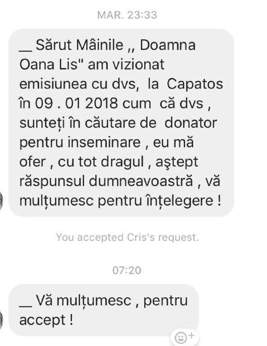 După ce a anunţat că vrea inseminare artificială, Oana Lis a fost asaltată cu mesaje! Bărbaţii s-au "îngrămădit" să o ajute