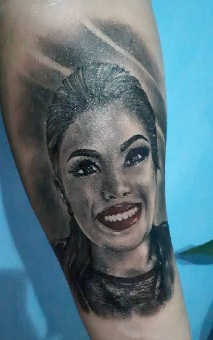 FOTO / Gest sfâşietor! Soţul Cristinei Manea, prospăta mămică răpusă de o boală grea, şi-a tatuat chipul ei pe antebraţ