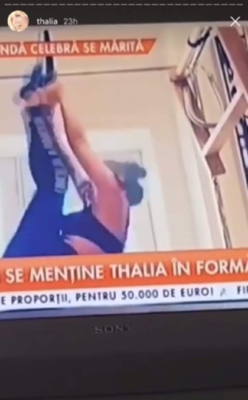 VIDEO / Actriţa Thalia urmăreşte Antena Stars! Imaginile publicate chiar de ea