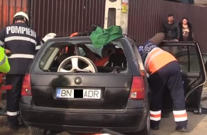 FOTO / Carambol la intrare în localitatea Gherla din Cluj! 9 persoane au fost rănite, după ce trei maşini s-au ciocnit