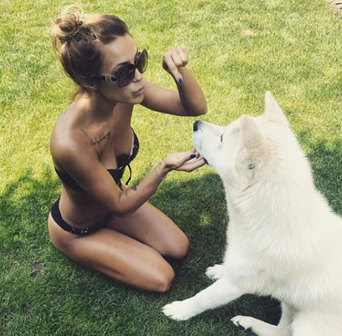 FOTO / Ea este cea mai sexi soţie de fotbalist. Jucătorul român este în al nouălea cer cu aşa femeie lângă el