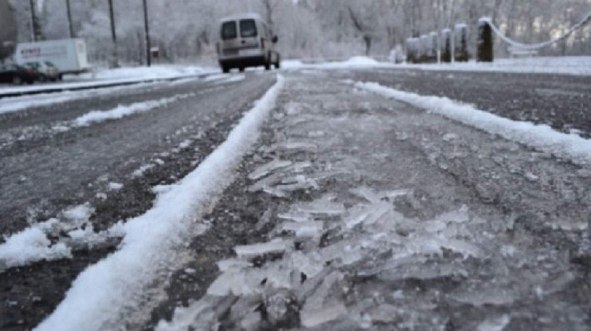 COD GALBEN de ninsori viscolite şi polei, până miercuri noaptea.  Vezi care sunt cele mai afectate zone