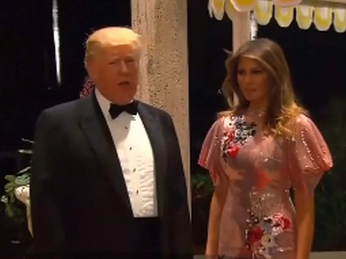 VIDEO / Melania Trump a purtat o rochie de 4.000 de dolari la petrecerea de Revelion. Soțul său a fost aspru criticat