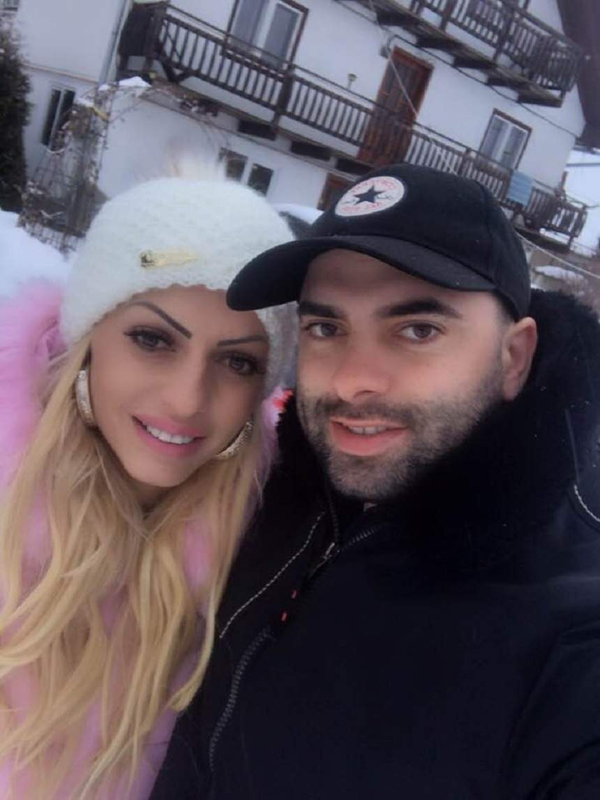 FOTO / Nicoleta Guță și soțul ei, zâmbăreți și binedispuși! Cum s-au bucurat de zăpadă