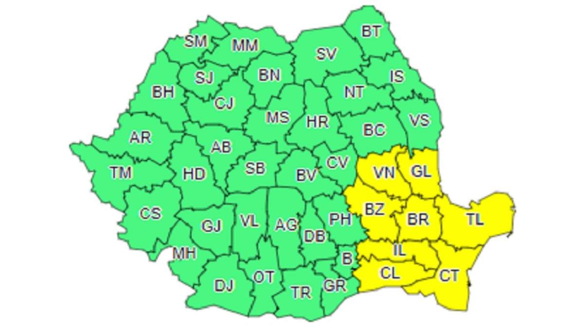 Veşti noi din partea meteorologilor! A fost emis un nou cod galben de ninsoare, ploaie, dar şi vânt puternic