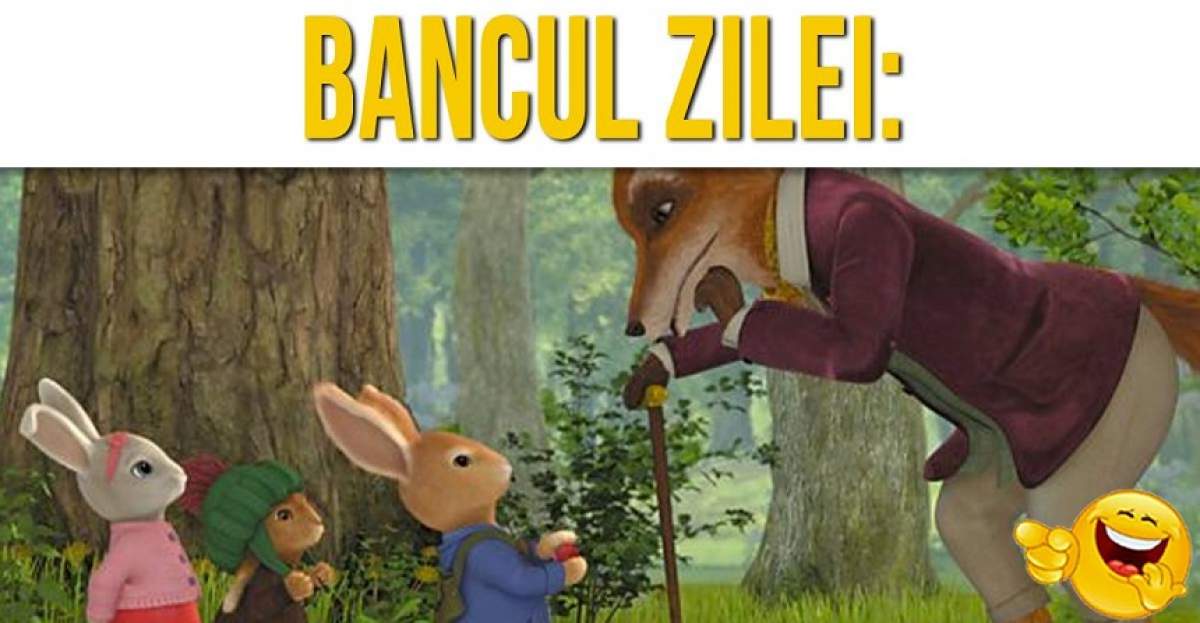 BANCUL ZILEI: Iepuraşul, bine dispus, îmbrăcat la costum