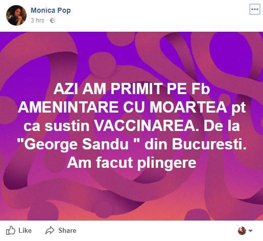 Monica Pop a primit amenințări cu moartea, iar motivul este extrem de controversat