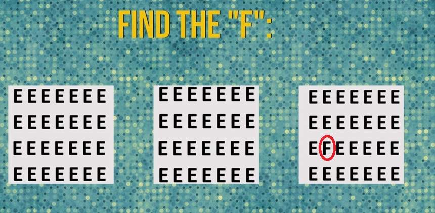 FOTO / Provocare! Tu crezi că poți găsit litera "F" într-un timp scurt?