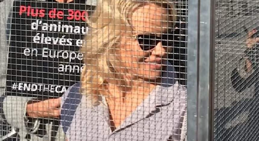 VIDEO / Pamela Anderson a fost închisă într-o cuscă de animale! Motivul este uimitor