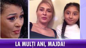 VIDEO / Majda, cu ochii în lacrimi la „Agenția VIP”. Frumoasa prezentatoare a fost surprinsă cu cele mai frumoase urări, de ziua ei