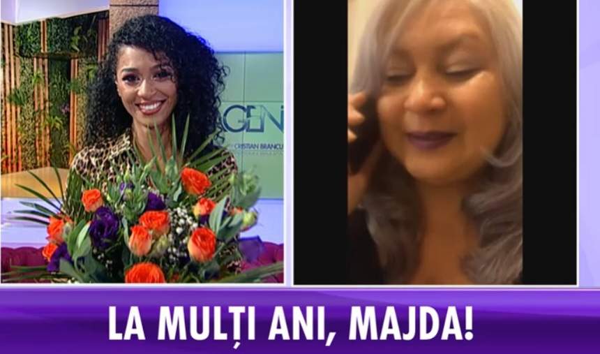 VIDEO / Majda, cu ochii în lacrimi la „Agenția VIP”. Frumoasa prezentatoare a fost surprinsă cu cele mai frumoase urări, de ziua ei