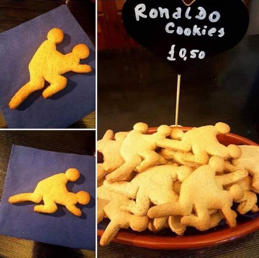 FOTO / Scandal în Anglia! Au apărut biscuiţii „Ronaldo”, sub forma unei poziţii sexuale