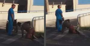Mărturia şocantă a bătrânului care a fost filmat târându-se în faţa spitalului: "M-au aruncat în stradă ca pe un câine"