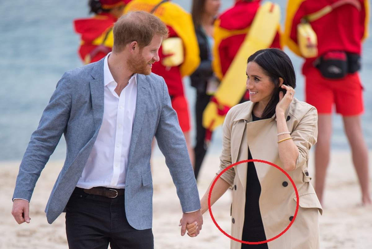 FOTO / Se vede burtica! Meghan Markle a îmbrăcat o rochie care i-a pus în valoare silueta de graviduță