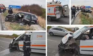 FOTO / Accident devastator în Timişoara! Un şofer de 70 de ani a spulberat o ambulanţă!