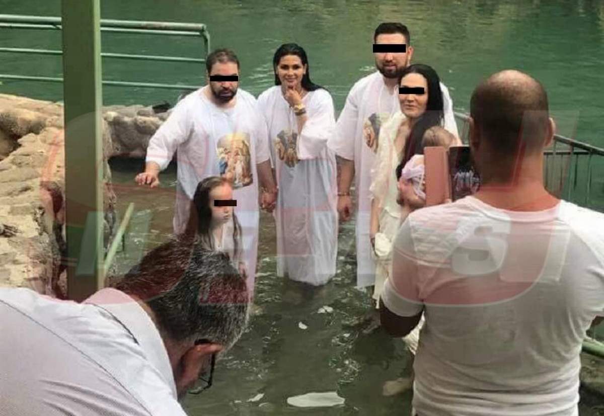 FOTO / Roxana Dobre și iubitul manelist s-au botezat în apele Iordanului! Totul s-a întâmplat imediat după ce Betty Stoian a născut