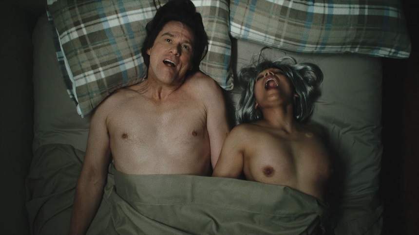 FOTO / Jim Carrey, în pat cu o actriță celebră. Goi-pușcă, au făcut senzație pe internet