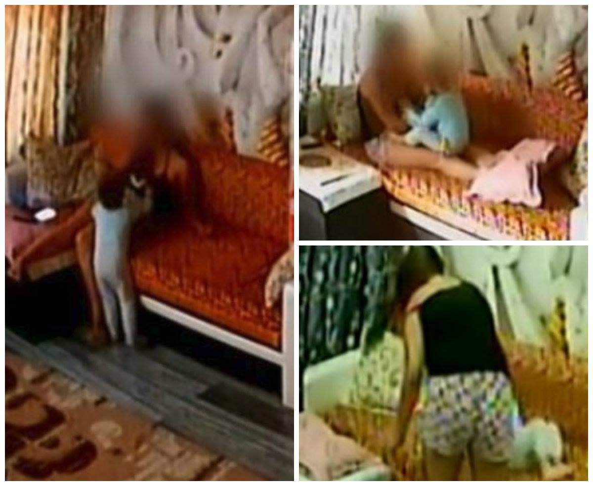VIDEO / O mamă din Prahova, filmată în timp ce îşi bate cu sălbăticie copilul de 2 ani. Îl trage de păr şi îl plesneşte!