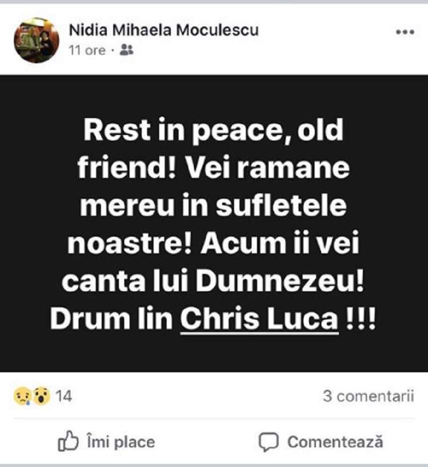Doliu în muzica românească! Nidia Moculescu a pierdut un prieten drag