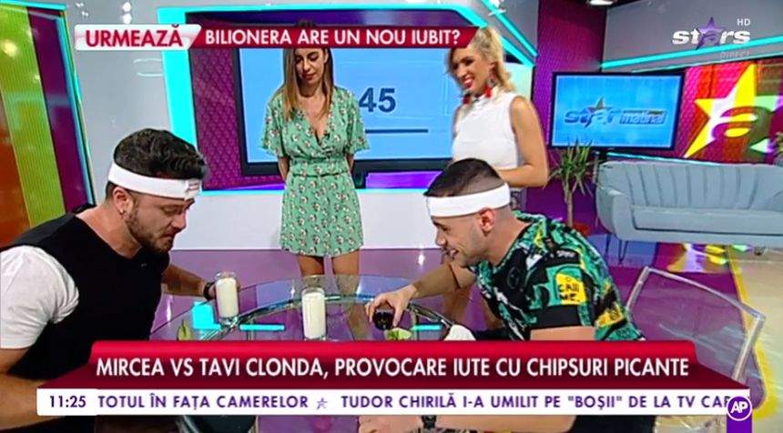 VIDEO / Tavi Clonda şi Mircea Eremia, provocare "iute". Cine a câştigat bătălia. "Nu încercaţi asta acasă"