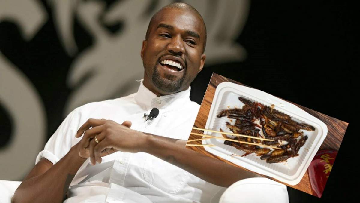 Bucurie în familia lui Kanye West! A sărbătorit mâncând insecte! Motivul este uimitor