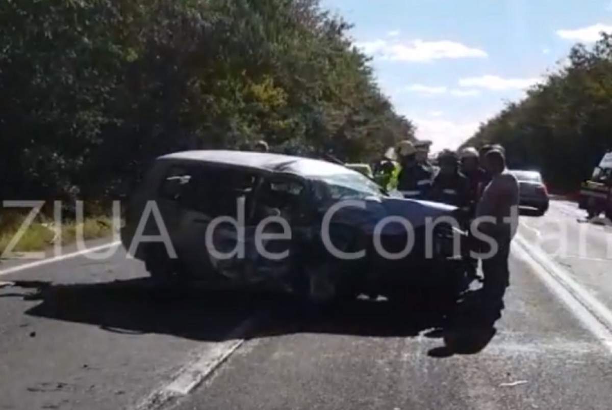 VIDEO / Accident grav în Constanţa! Două maşini s-au ciocnit violent