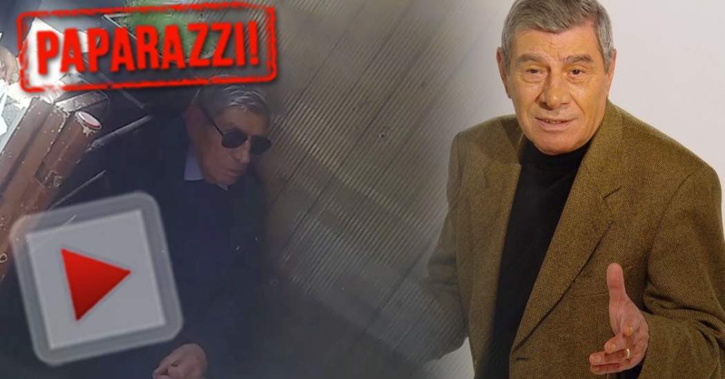 VIDEO PAPARAZZI / La 81 de ani îşi permite să facă ce vrea! Mitică Popescu, în largul lui la cârciuma din cartier