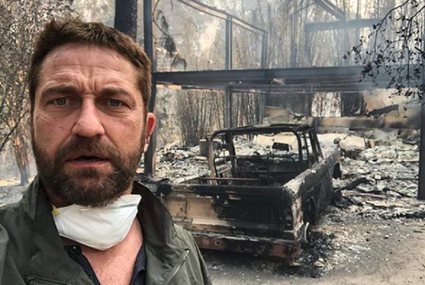 Gerard Butler e în stare de șoc! Actorul a rămas fără locuință