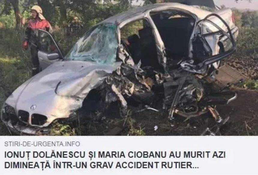 "Ionuţ Dolănescu şi Maria Ciobanu au murit". Ştirea falsă care a şocat o ţară întreagă