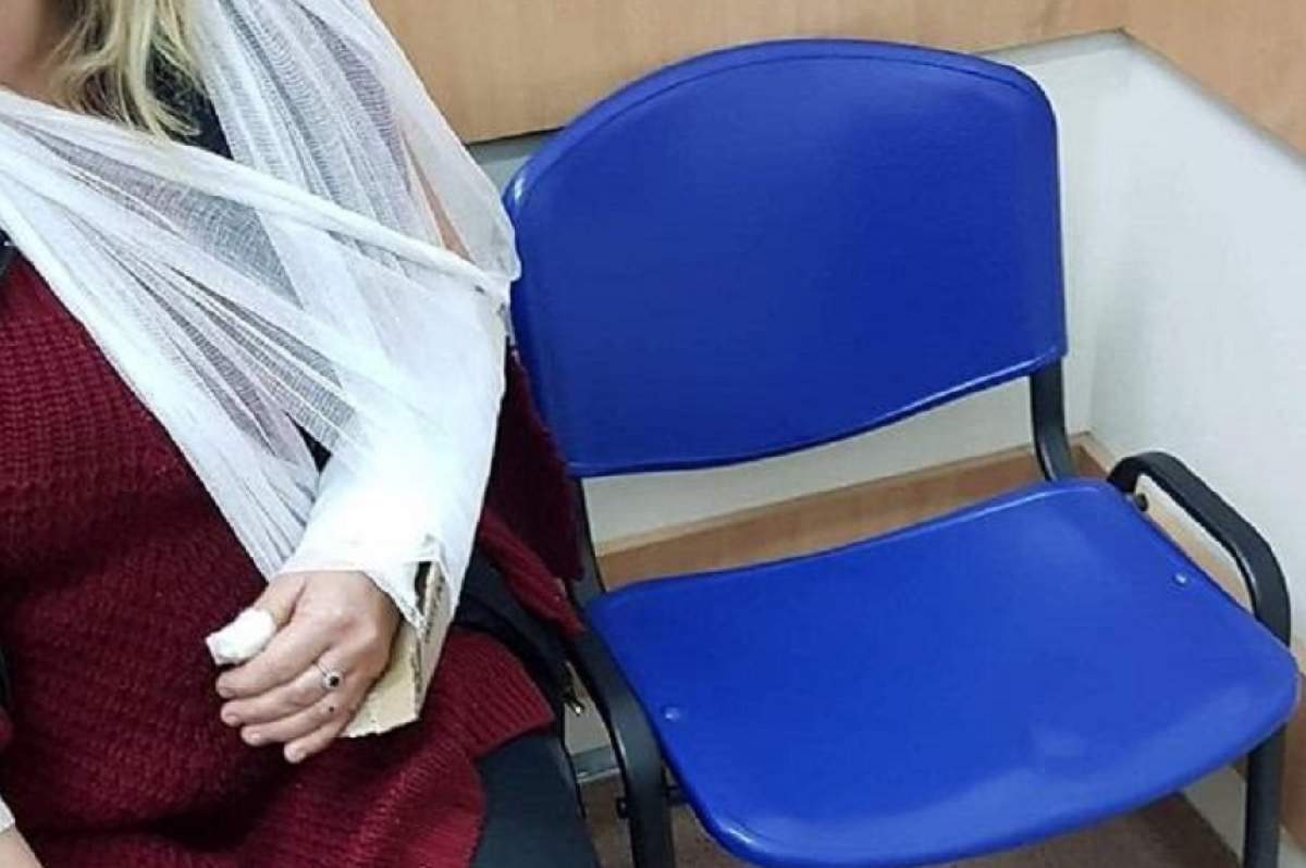 FOTO / Medicii de la un spital din Cluj au fixat cu carton mâna ruptă a unei femei. A fost lovită de mașină