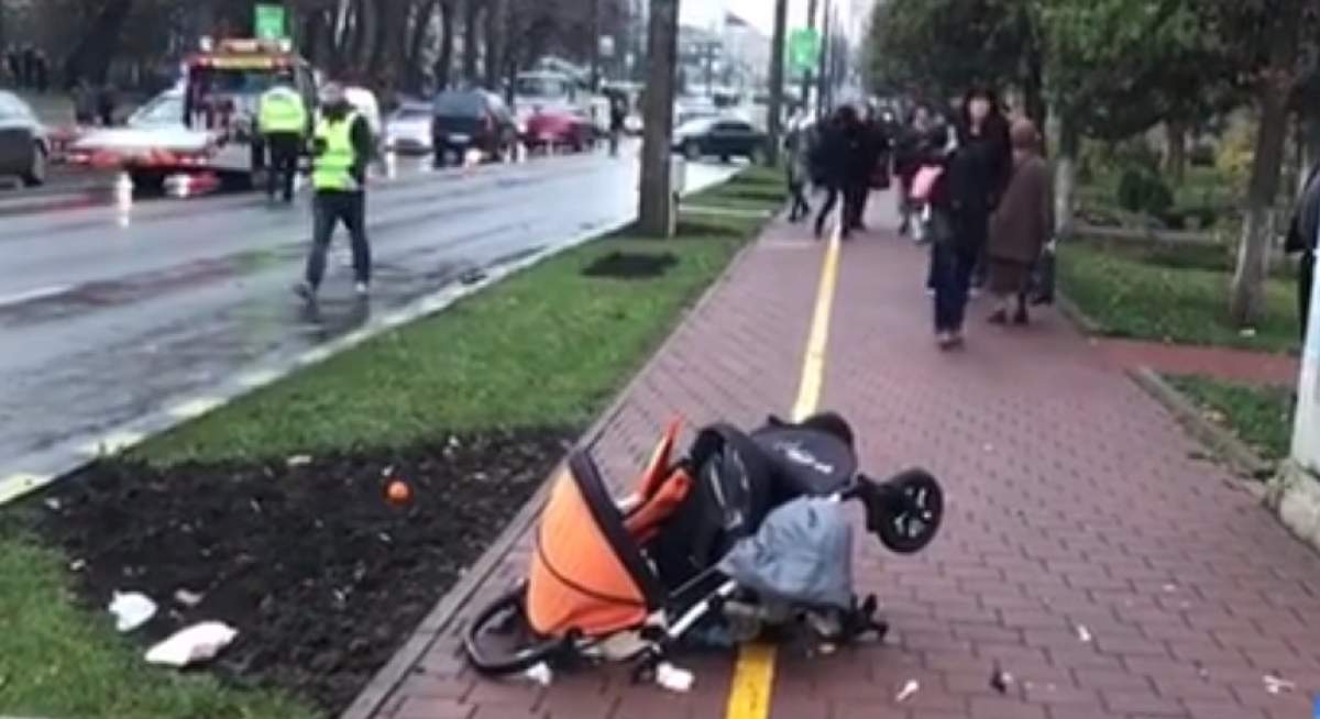 VIDEO / Accident grav în Suceava! Mamă și bebeluș în cărucior, spulberați pe trecerea de pietoni