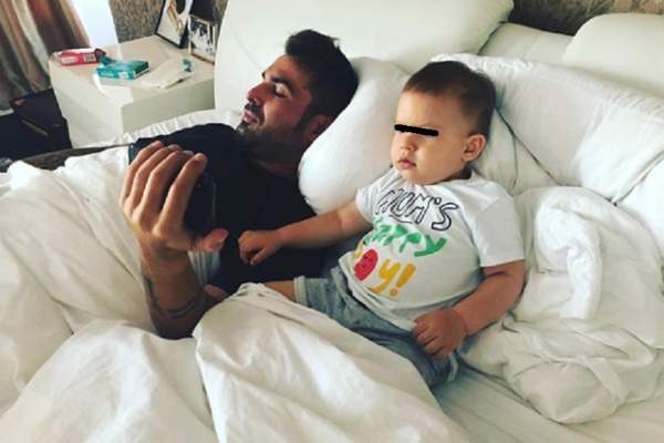 FOTO / Bucurie mare în familia lui Adrian Mutu! „Briliantul” a dat vestea cea mare, la un an jumătate de la nașterea lui Tiago