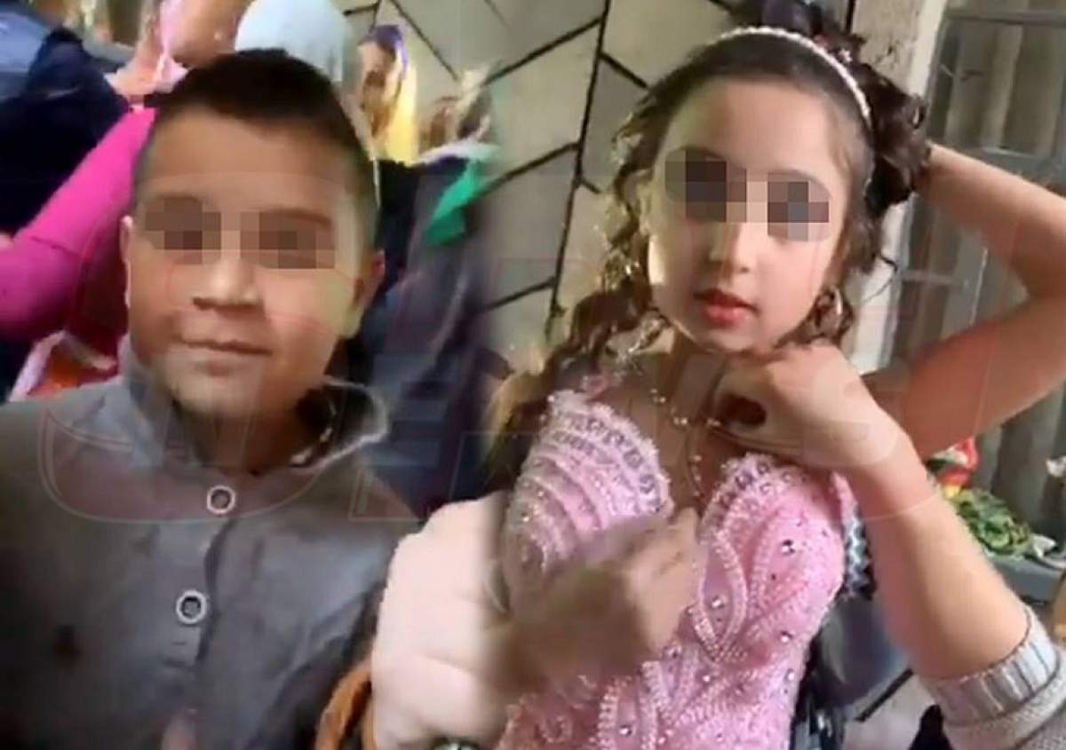 VIDEO / Imagini șocante în România. Şi-au căsătorit copiii de nici 8 ani, iar la eveniment s-au ţinut dedicaţii şi s-a aruncat cu bani