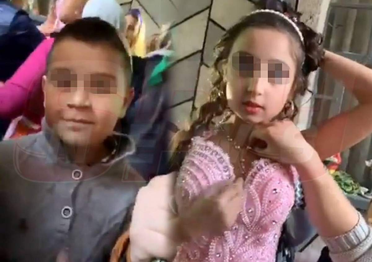 VIDEO / Imagini șocante în România. Şi-au căsătorit copiii de nici 8 ani, iar la eveniment s-au ţinut dedicaţii şi s-a aruncat cu bani