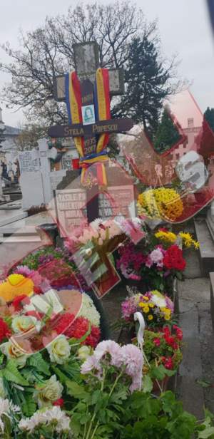 FOTO EXCLUSIV! Apariţie stranie la mormântul Stelei Popescu, în ziua parastasului de un an