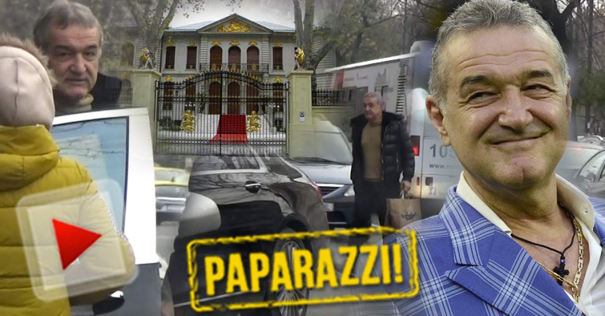 VIDEO PAPARAZZI / Vine de la Palat şi se crede împărat! Gigi Becali a blocat circulaţia, pentru un moft! Cum şi-a spălat „păcatul”